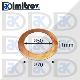 Дифтунга Ø 50 х Ø 70 х 1 mm медна